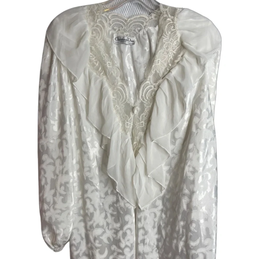 Christian Dior vintage Union Made in USA floral/paisley print/ Small night shirt - Picture 5 of 16